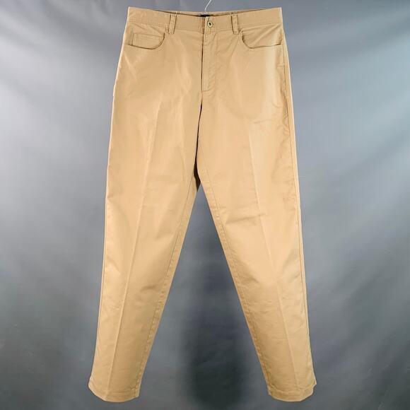 JW ANDERSON Size 40 Tan Cotton Tapered Flat Front Zip Fly Casual Pants
